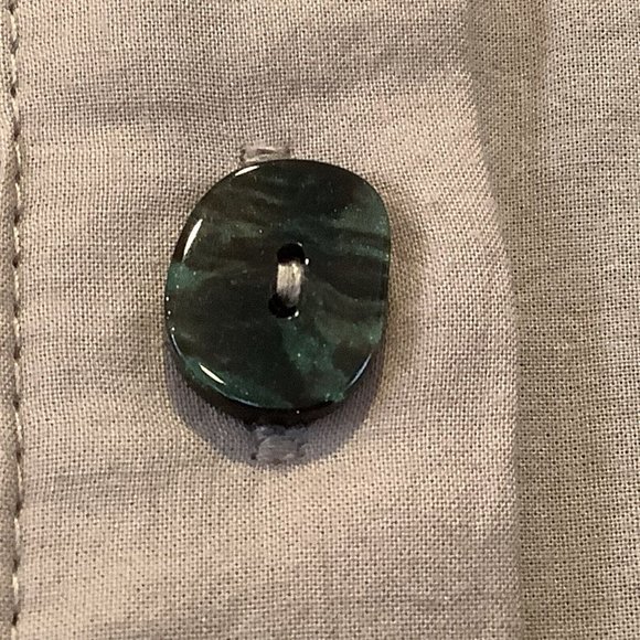 Free/Quent Dress Size Large Silver Mink Tan Brown 100% Cotton Eyelet Sleeves - Picture 6 of 16